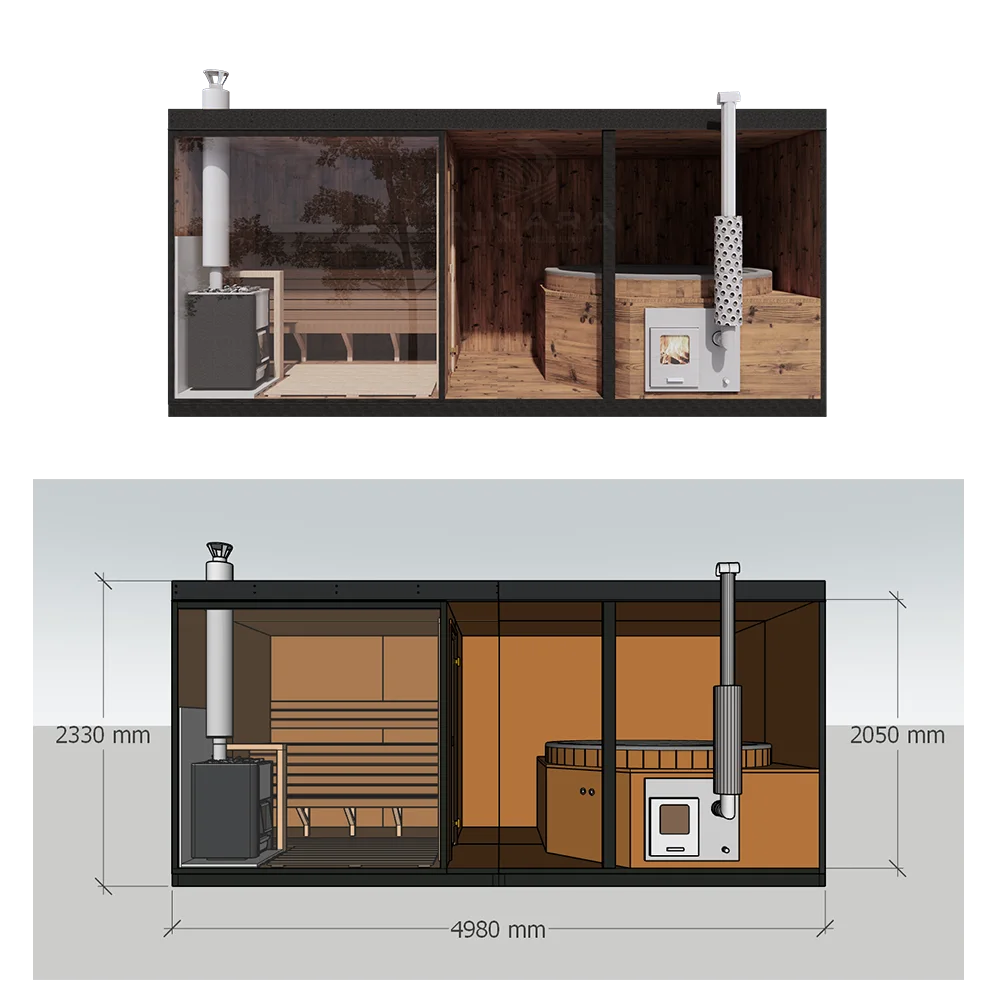 Sauny nowoczesne: sterowanie, przeszklenia i materiały