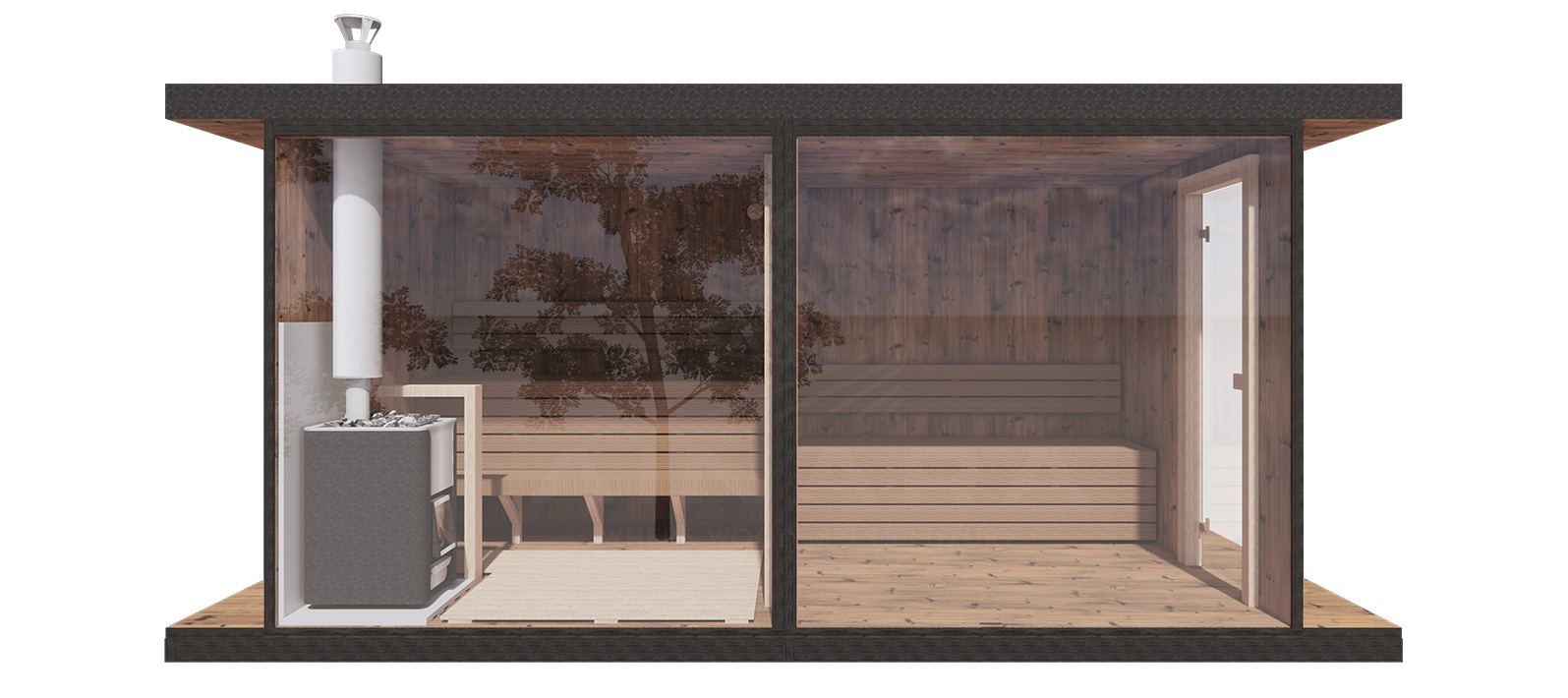Modulinė pirtis Ainara A+B Modelis