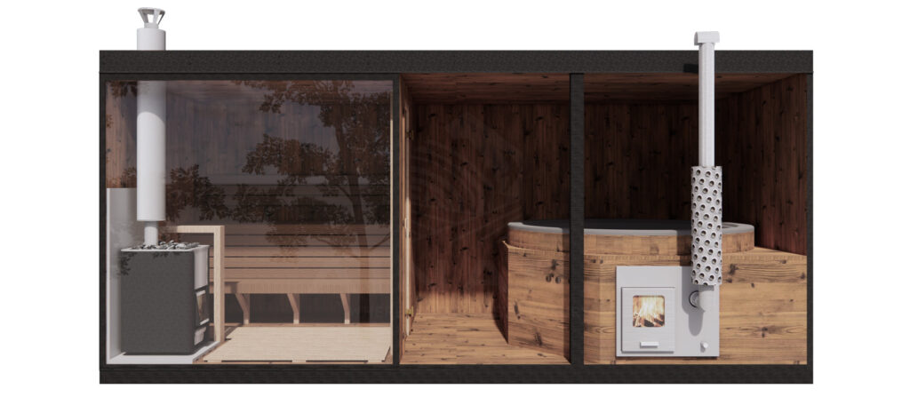 Modulinė pirtis Ainara A+C Modelis Modulinė pirtis Ainara A+C Modelis