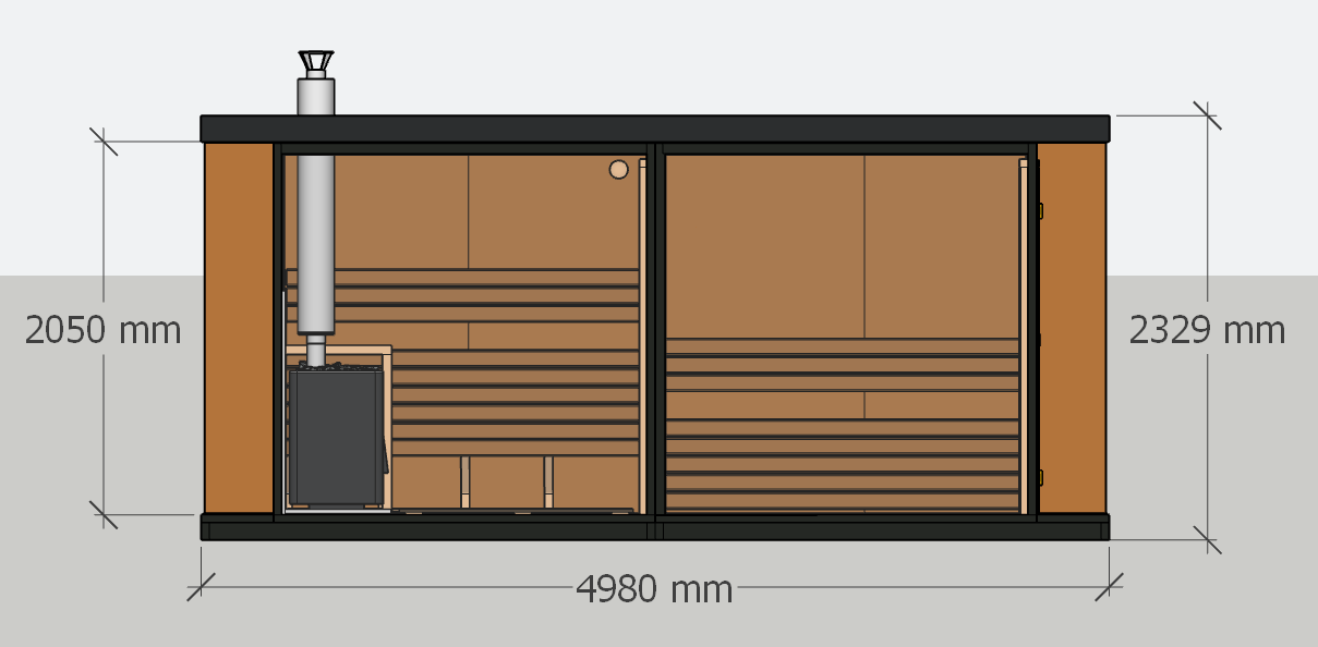 Modulinė pirtis Ainara A+B Modelis