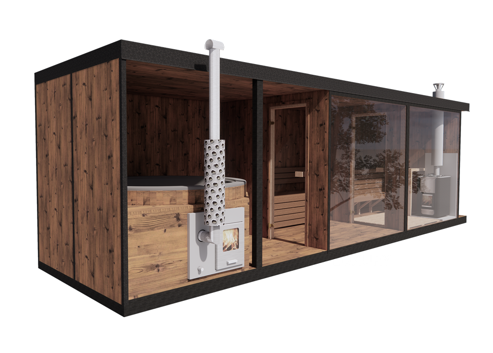 Modulinė pirtis Ainara A+B+C Modelis