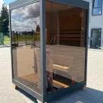 Sauna Ainara A Micro z narożnym przeszkleniem