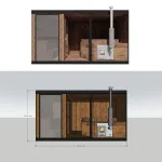 sauna Ainara A mini +C wymiary