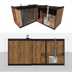 sauna narożna Ainara A+B+C wymiary