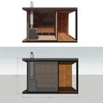 sauna Ainara A z tarasem wymiary