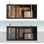 drewniana sauna Ainara A+C PREMIUM wymiary