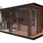 sauna modułowa Ainara A+B z przedsionkiem